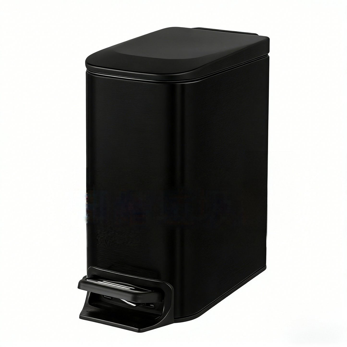 Small Bathroom Trash Can with Lid Soft Close, Step Pedal, 6 Liter / 1.6 Gallon Stainless Steel Mini Garbage Can for Office