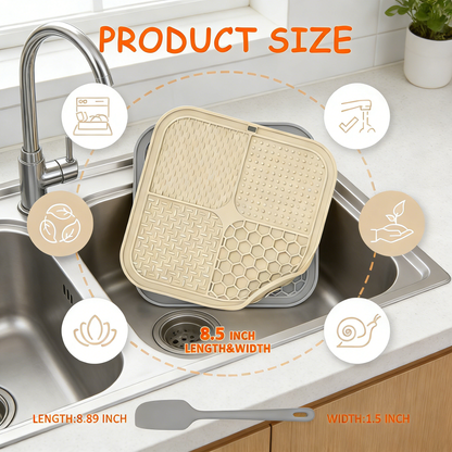 Upgraded 8.5×8.5 inches Licking Mats with Suction Cups