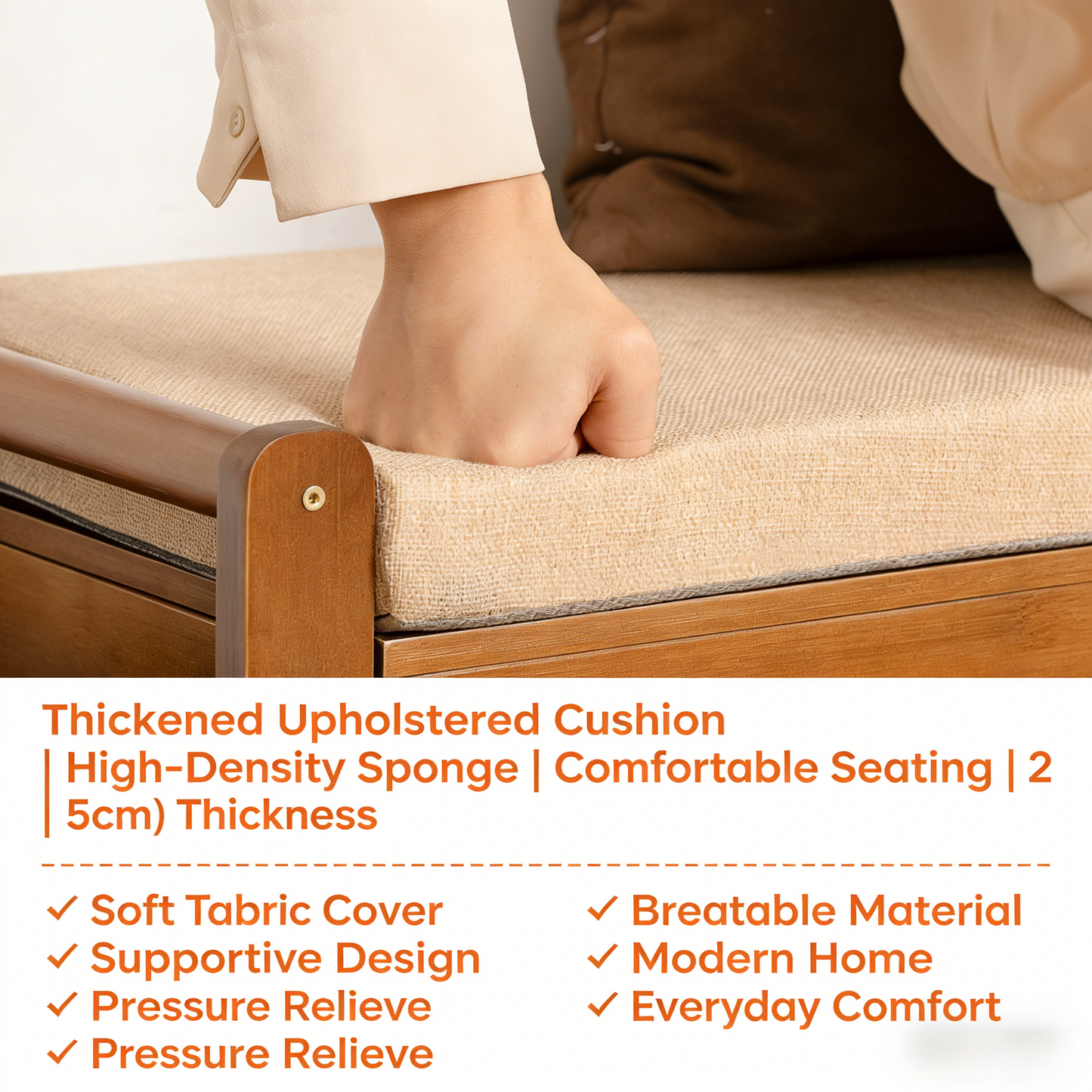 39.4in Shoe Bench with 2 Side Holder, 3 Tier Bamboo Entryway Bench with Storage