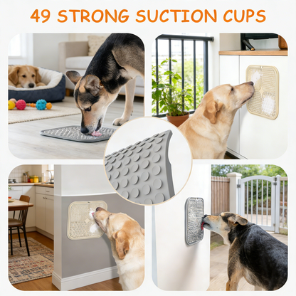 Upgraded 8.5×8.5 inches Licking Mats with Suction Cups