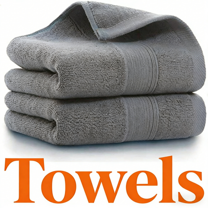 2 Pack Hand Towels for Bathroom- (14 x 30 Inch) 100% Cotton Hand Towel, Highly Absorbent and Quick Dry Face Washcloth