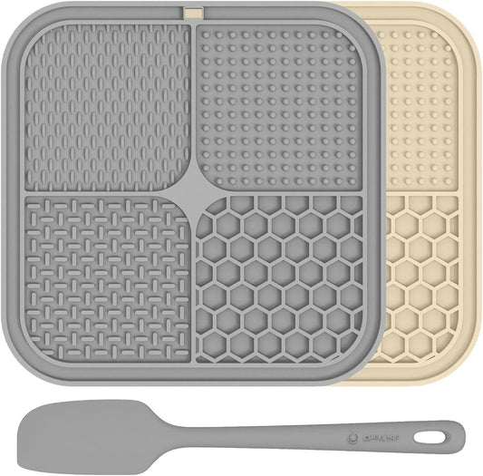 Upgraded 8.5×8.5 inches Licking Mats with Suction Cups