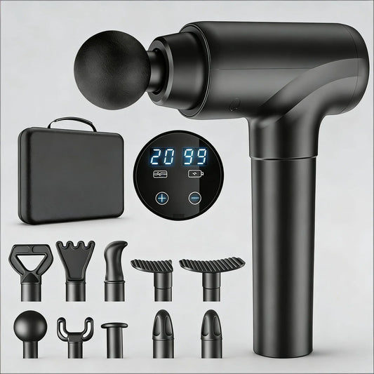 Deep Tissue Massage Gun, 12mm Amplitude, Quiet High Torque Muscle Massager for Pain Relief